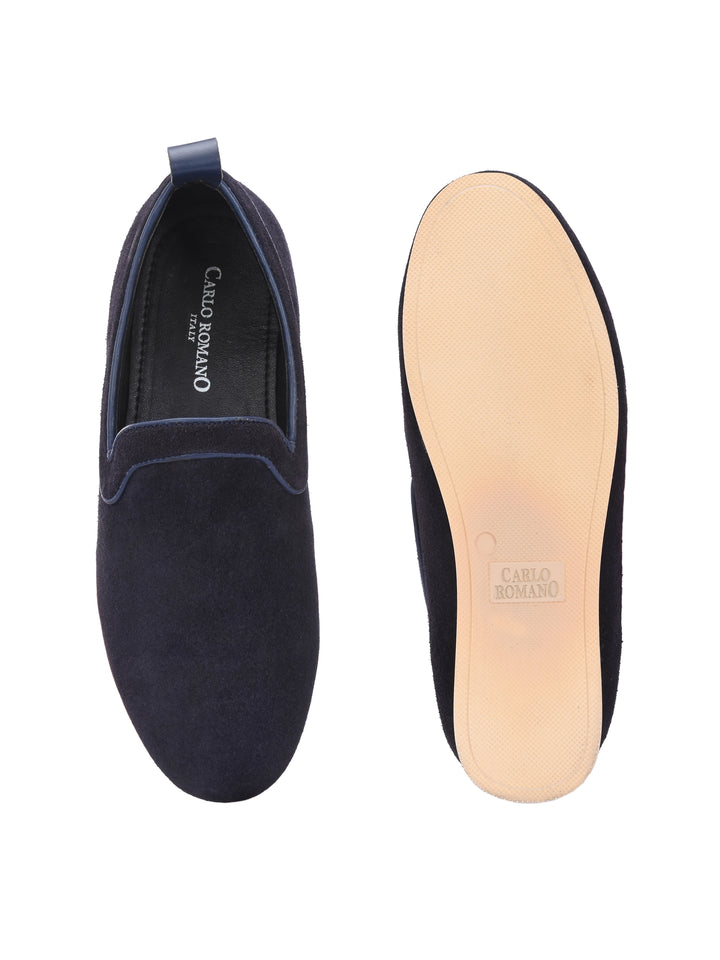 CARLO ROMANO SUEDE LEATHER LOAFER SHOES FOR MEN