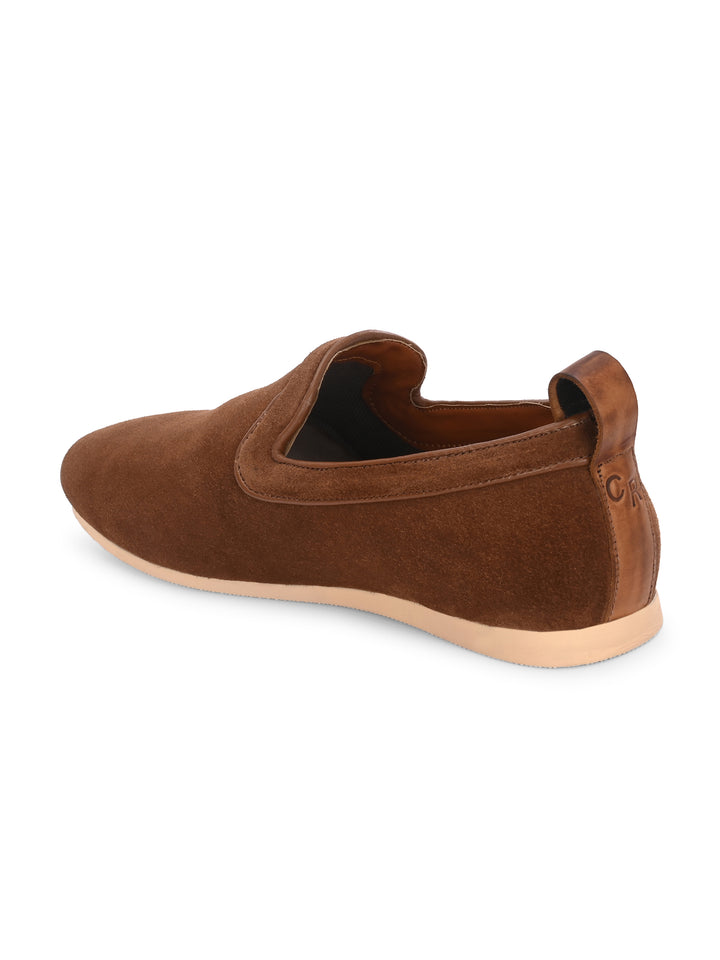 CARLO ROMANO SUEDE LEATHER LOAFER SHOES FOR MEN