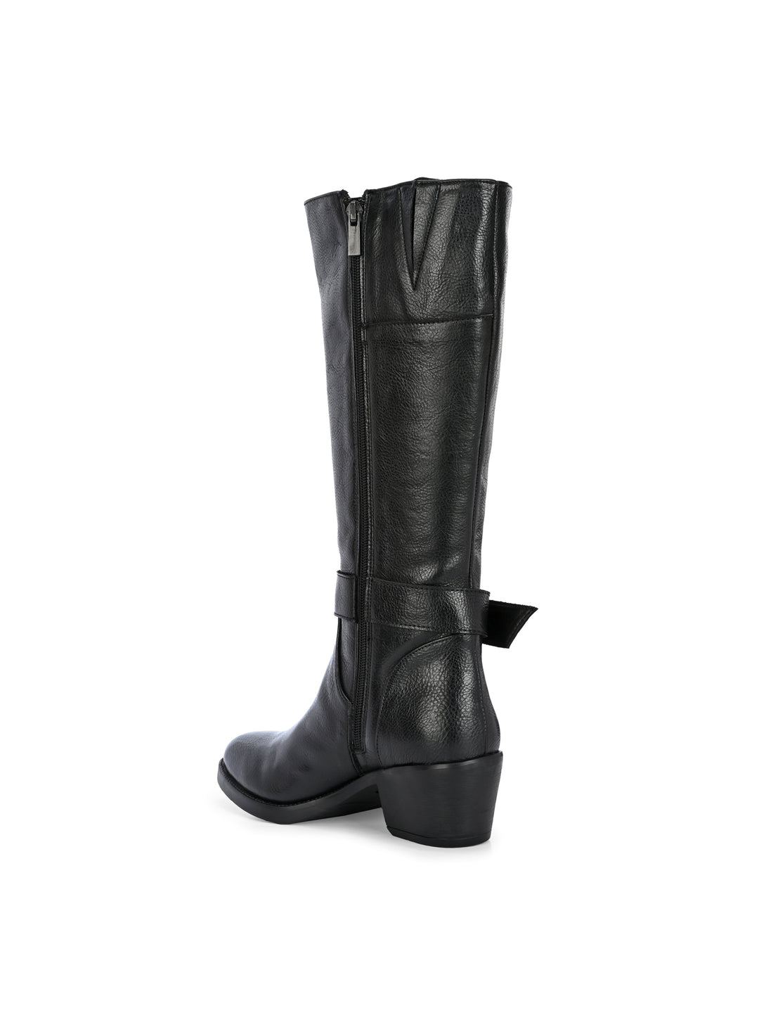 CARLO ROMANO BY WASAN BLACK COLOR  VEGAN LEATHER LONG BOOT FOR WOMEN