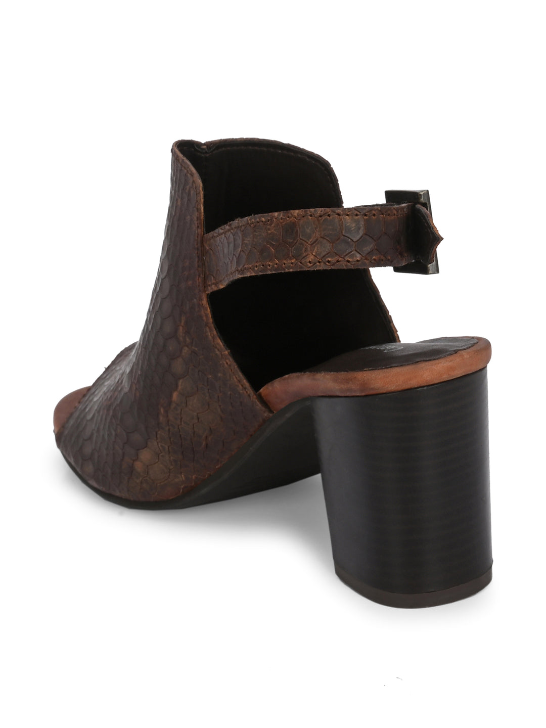 CARLO ROMANO BY WASAN SNAKE PRINT LEATHER SANDAL FOR WOMEN