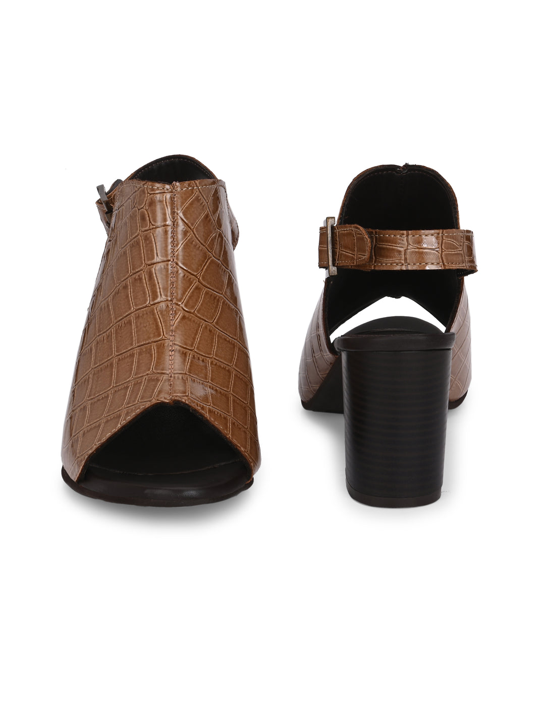 CARLO ROMANO CROCO PATENT VEGAN LEATHER SANDAL FOR WOMEN