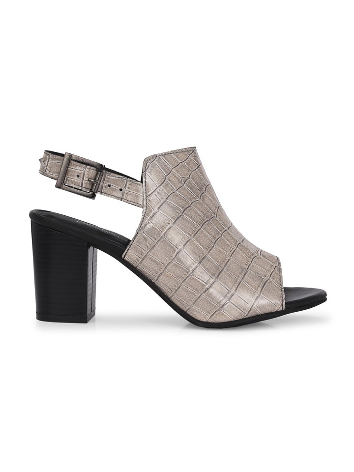 CARLO ROMANO CROCO PATENT VEGAN LEATHER SANDAL FOR WOMEN
