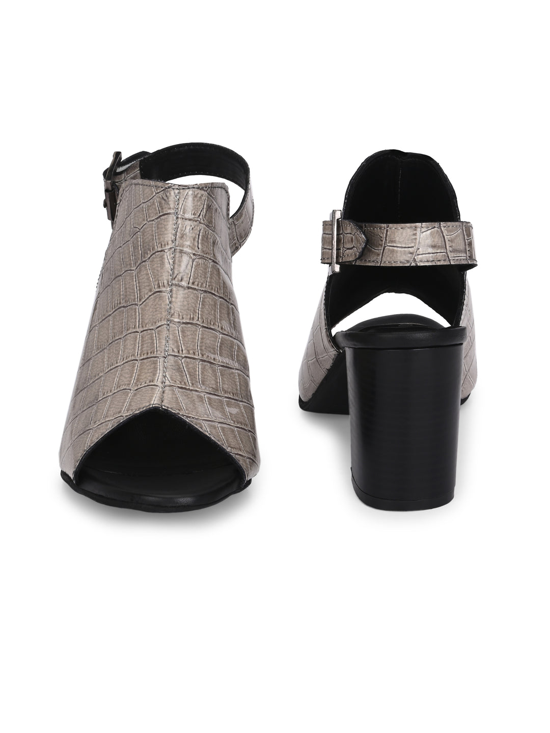 CARLO ROMANO CROCO PATENT VEGAN LEATHER SANDAL FOR WOMEN