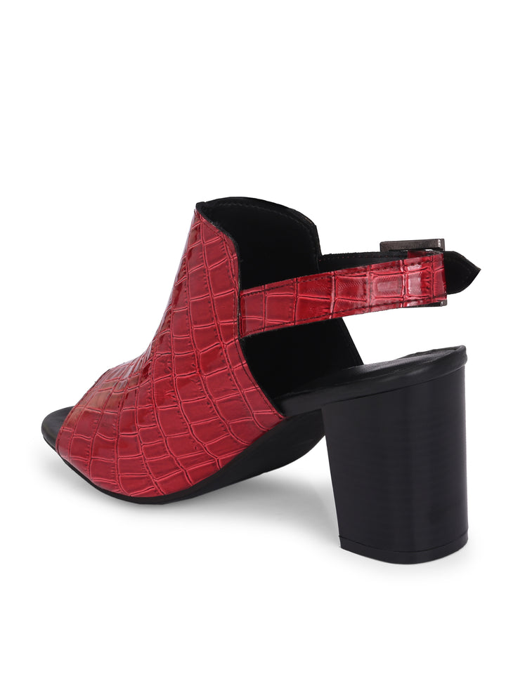 CARLO ROMANO CROCO PATENT VEGAN LEATHER SANDAL FOR WOMEN