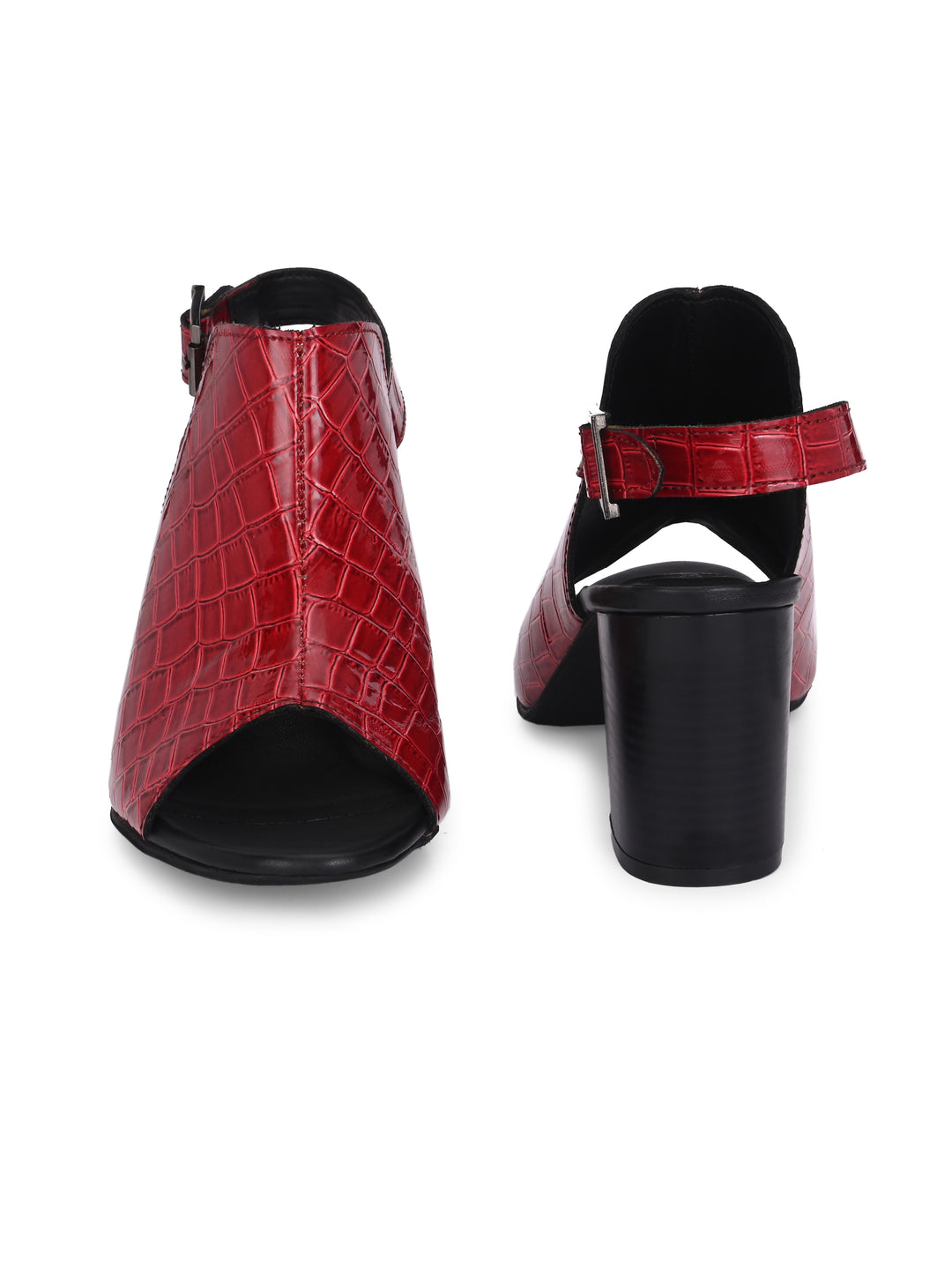 CARLO ROMANO CROCO PATENT VEGAN LEATHER SANDAL FOR WOMEN