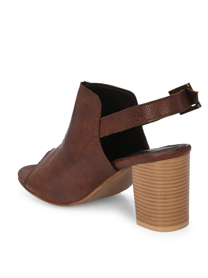 CARLO ROMANO BY WASAN TAN COLOR WOMEN'S VEGAN LEATHER SANDAL