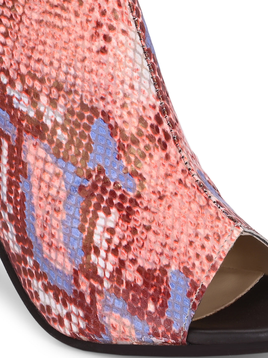 CARLO ROMANO MULTI COLOR SNAKE PRINT GENUINE LEATHER SANDAL FOR WOMEN