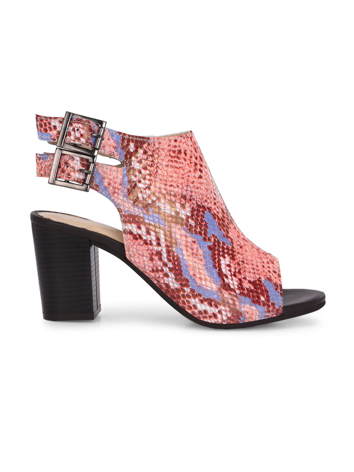 CARLO ROMANO MULTI COLOR SNAKE PRINT GENUINE LEATHER SANDAL FOR WOMEN
