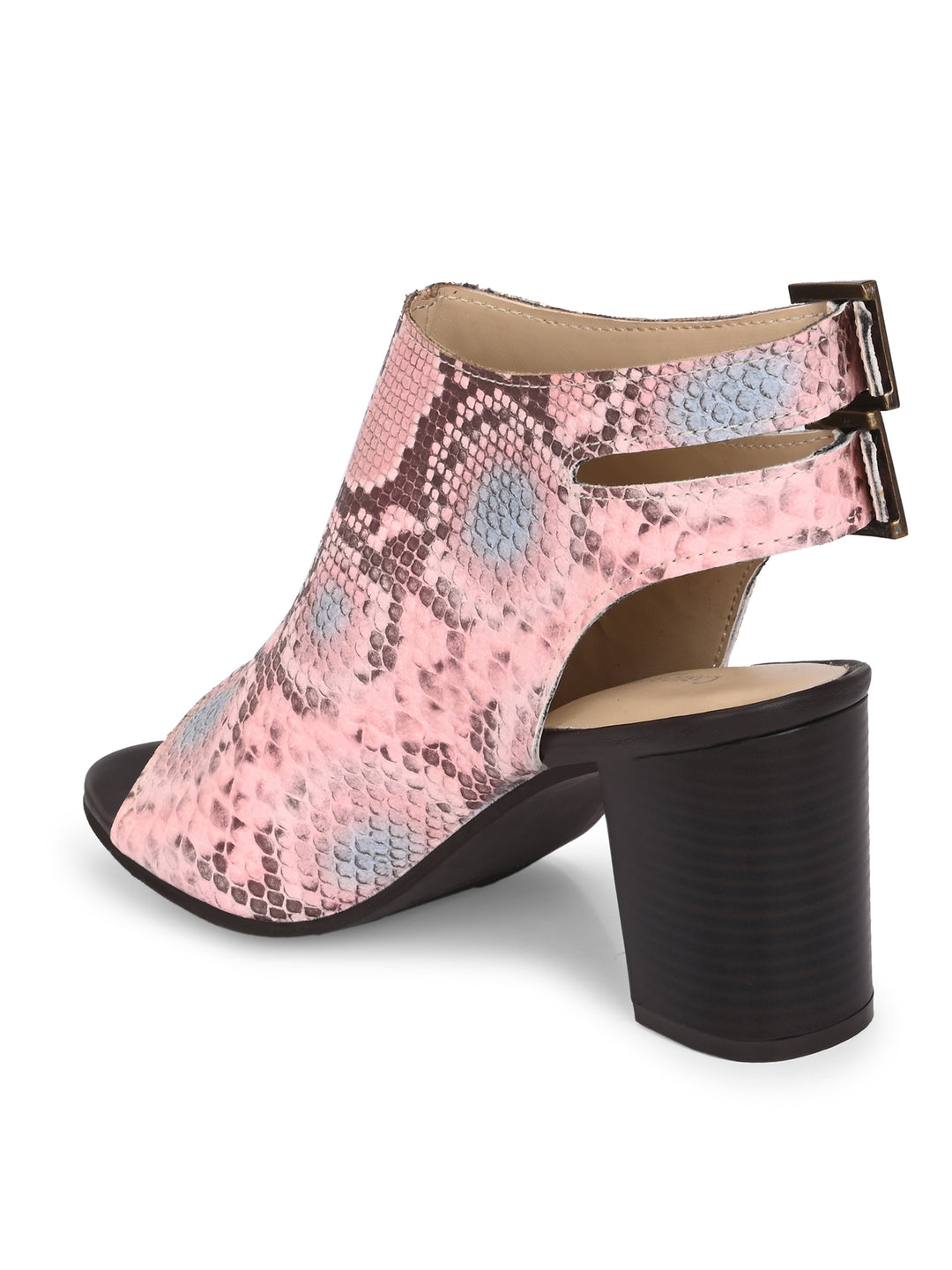 CARLO ROMANO MULTI COLOR SNAKE PRINT VEGAN LEATHER SANDAL FOR WOMEN