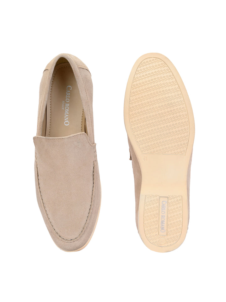 Carlo Romano Suede Leather Moccasin Loafer Shoes For men
