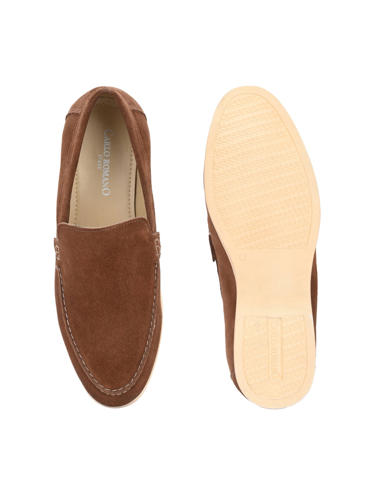 Carlo Romano Suede Leather Moccasin Loafer Shoes For men