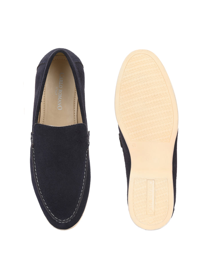 Carlo Romano Suede Leather Moccasin Loafer Shoes For men