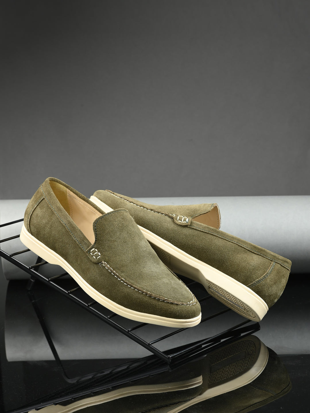 Carlo Romano Suede Leather Moccasin Loafer Shoes For men