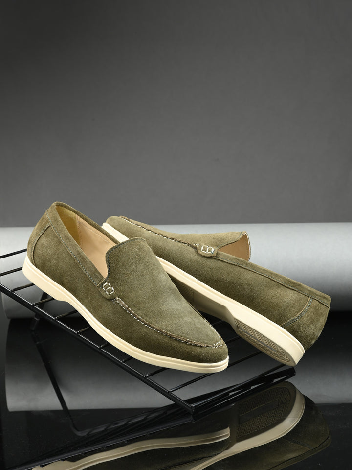 Carlo Romano Suede Leather Moccasin Loafer Shoes For men