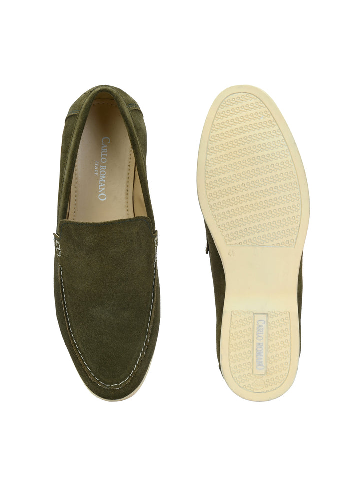 Carlo Romano Suede Leather Moccasin Loafer Shoes For men