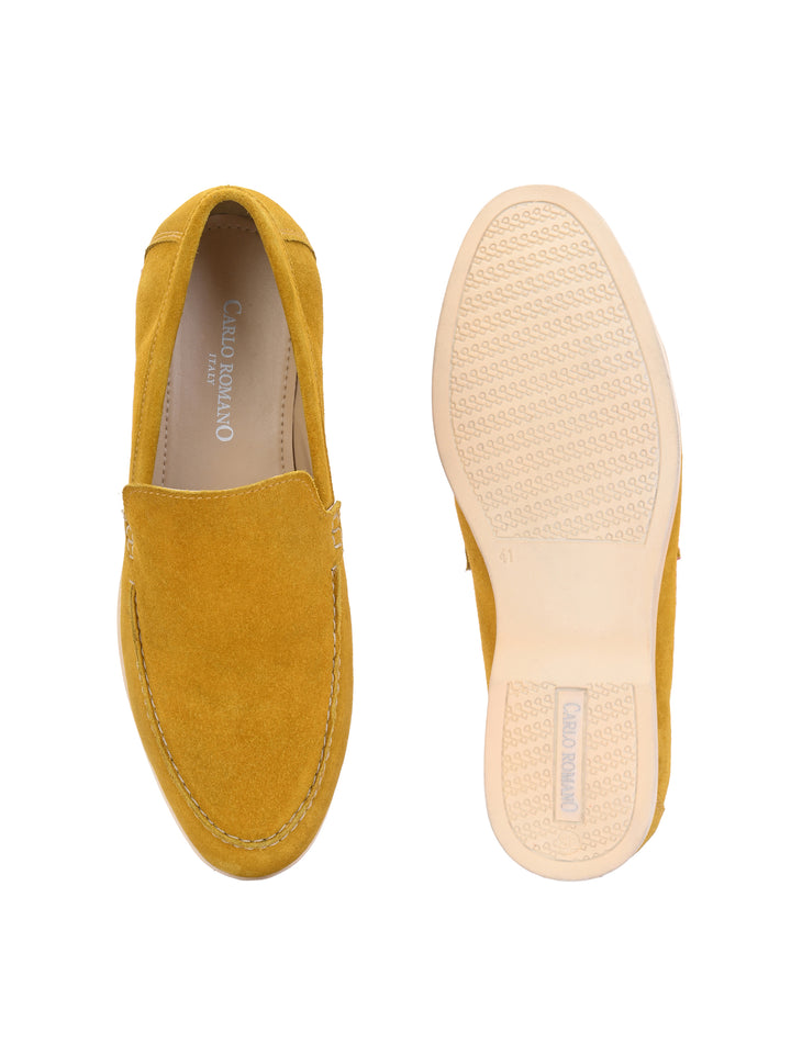 Carlo Romano Suede Leather Moccasin Loafer Shoes For men