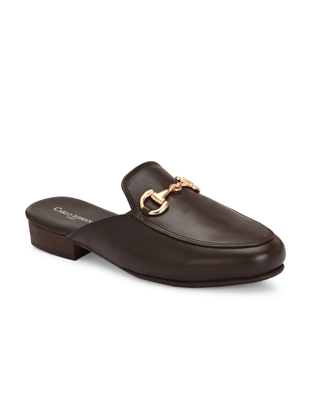 CARLO ROMANO BY WASAN BLACK COLOR PREMIUM STYLISH GENUINE LEATHER MULES FOR MEN