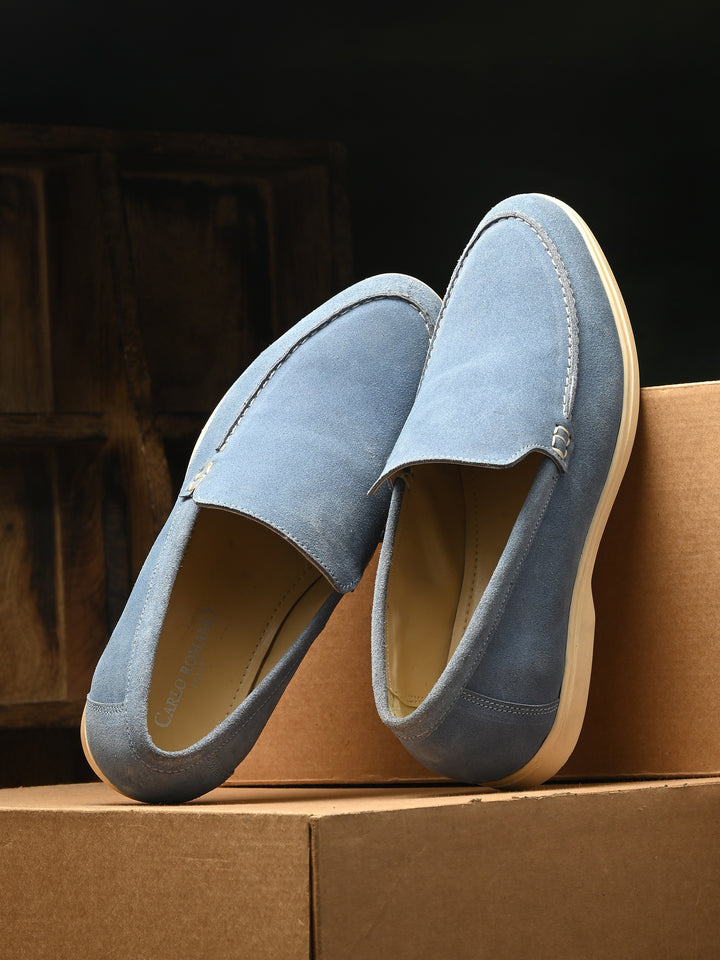 Carlo Romano Suede Leather Moccasin Loafer Shoes For men