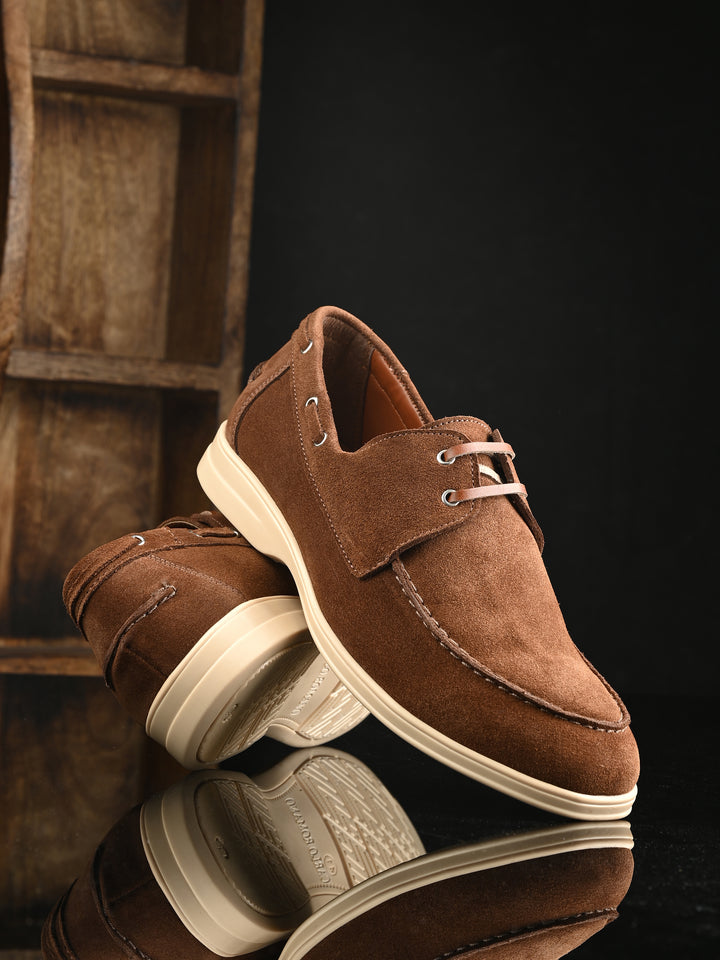 CARLO ROMANO SUEDE LEATHER CASAUL SNEAKER SHOES FOR MEN