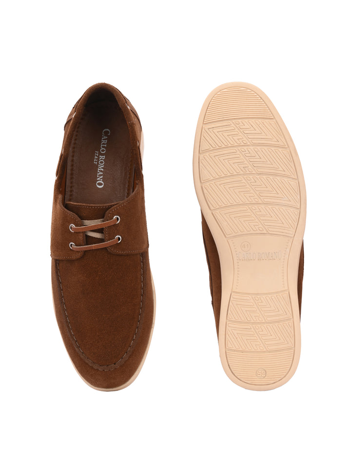 CARLO ROMANO SUEDE LEATHER CASAUL SNEAKER SHOES FOR MEN