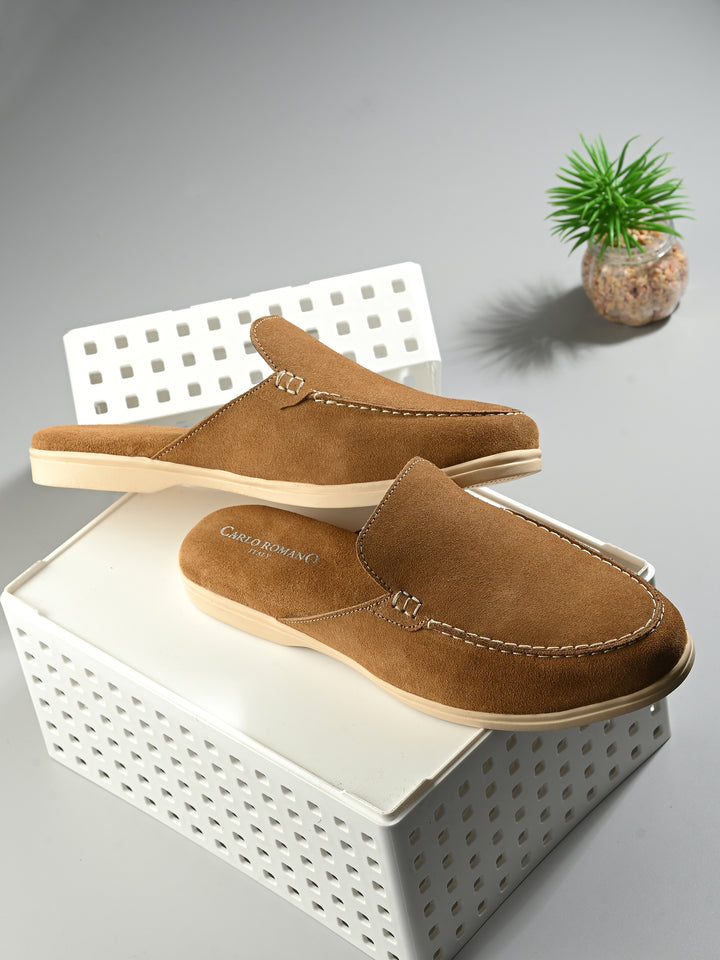 CARLO ROMANO BY WASAN PREMIUM STYLISH LEATHER MULES FOR MENS