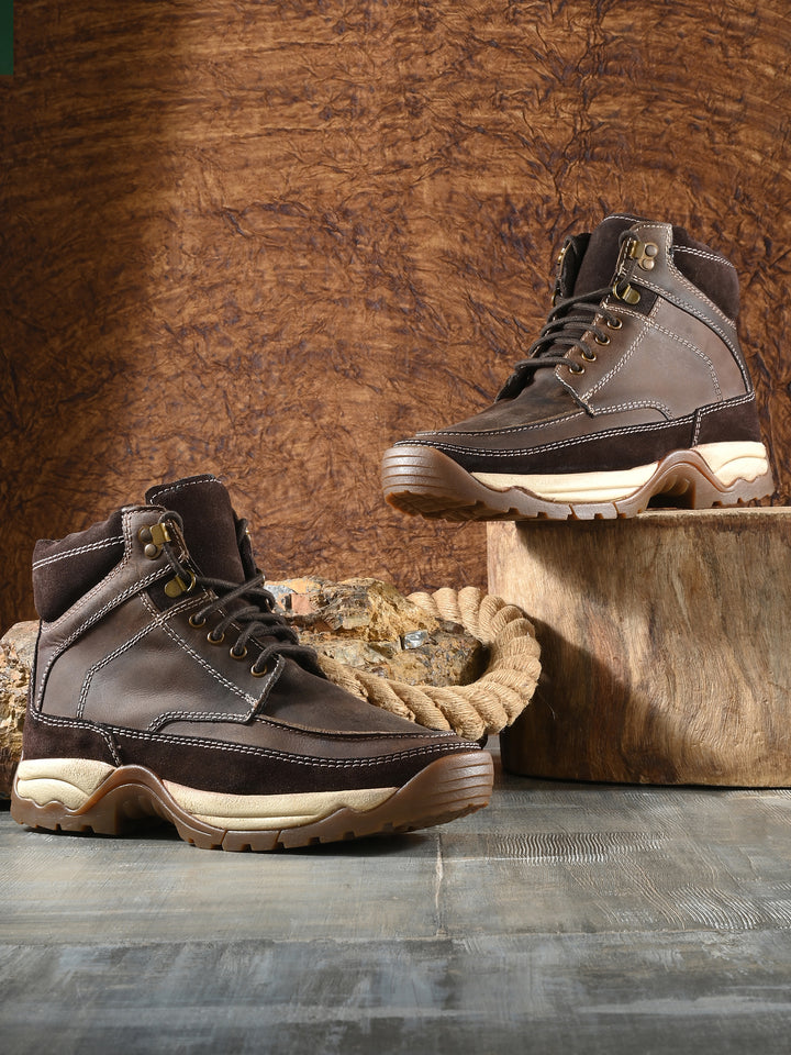 Men's Genuine Leather Lace Up Ankle Boot