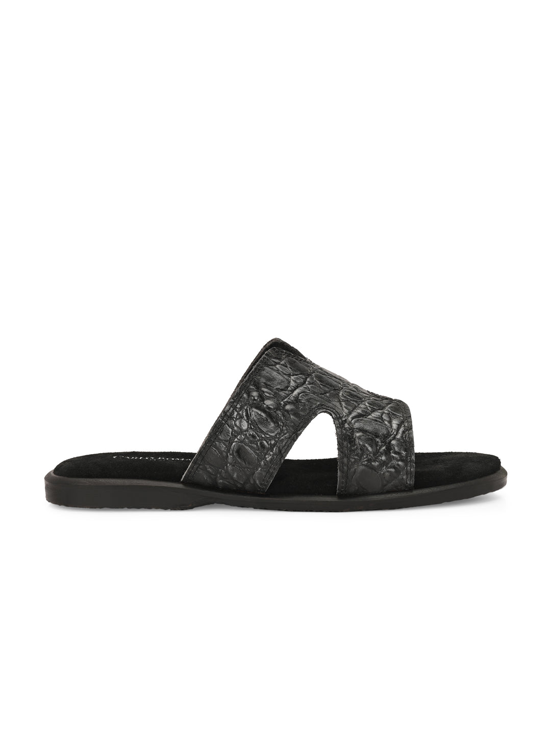 CARLO ROMANO BY WASAN CROCO BRUSH OFF GENUINE LEATHER SLIPPERS FOR MEN'S