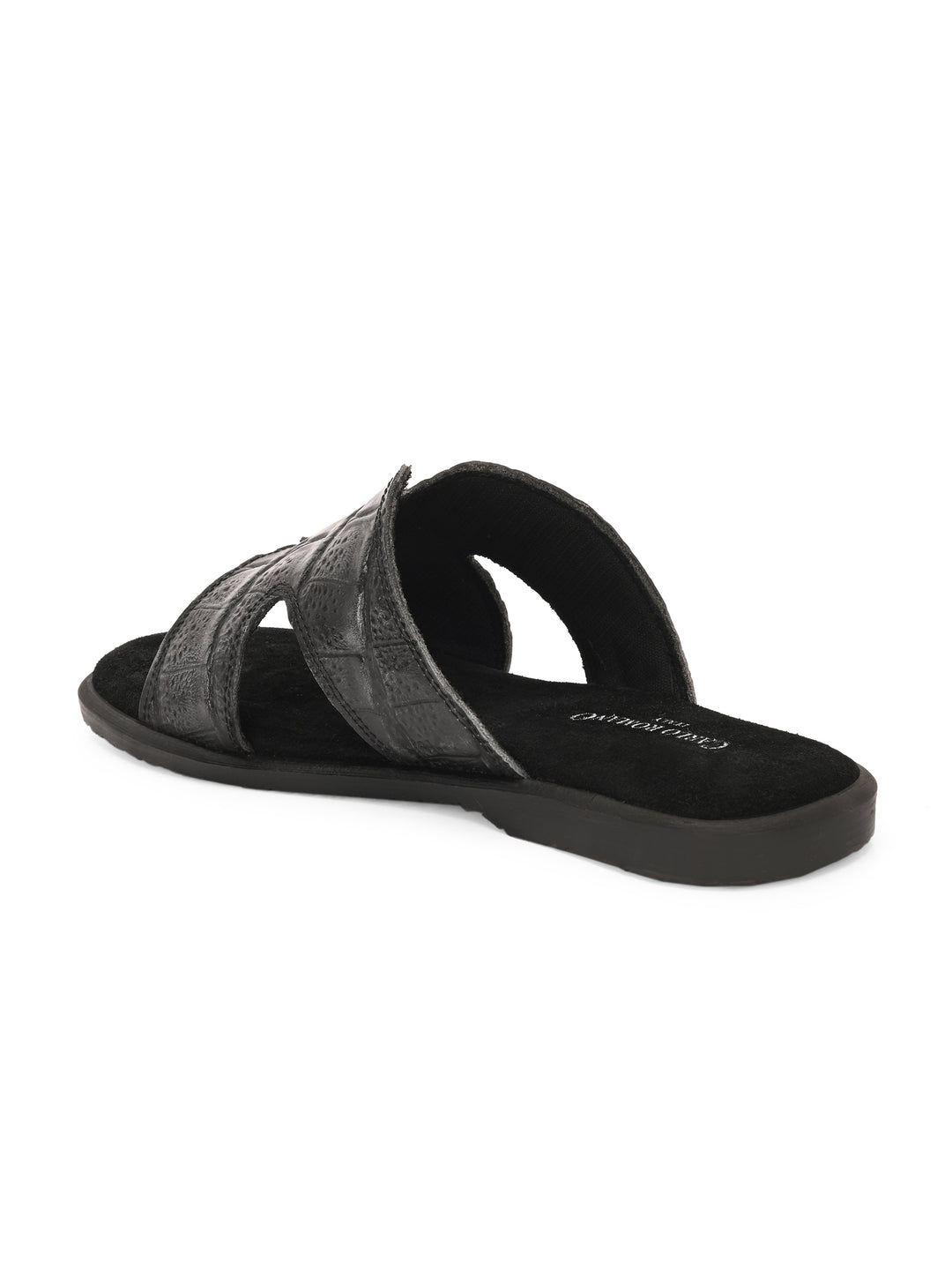 CARLO ROMANO BY WASAN CROCO BRUSH OFF GENUINE LEATHER SLIPPERS FOR MEN'S