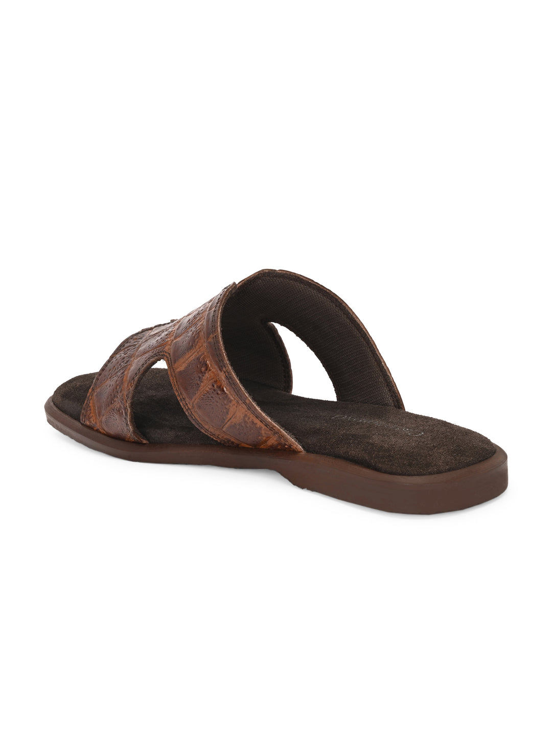 CARLO ROMANO BY WASAN CROCO BRUSH OFF GENUINE LEATHER SLIPPERS FOR MEN'S