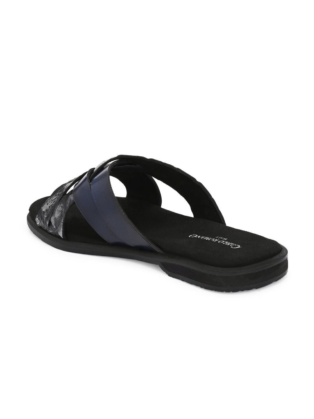 CARLO ROMANO BY WASAN CROCO BRUSH OFF GENUINE LEATHER SLIPPERS FOR MEN'S