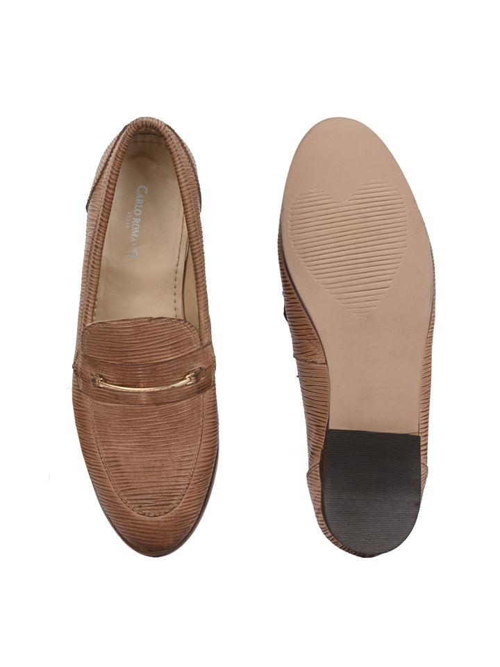 CARLO ROMANO BY WASAN TAN COLOUR MOCCASIN SHOE FOR WOMEN