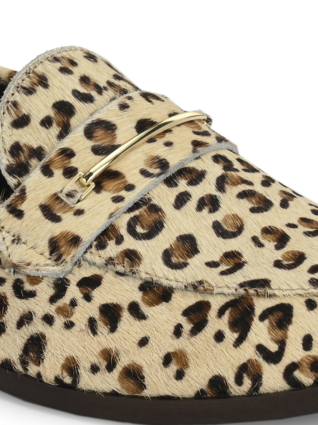 CARLO ROMANO HAIR OR FUR LEATHER OFF WHITE COLOR MOCCASIN SHOE FOR WOMEN