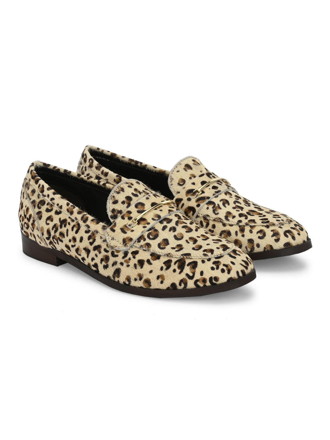 CARLO ROMANO HAIR OR FUR LEATHER OFF WHITE COLOR MOCCASIN SHOE FOR WOMEN