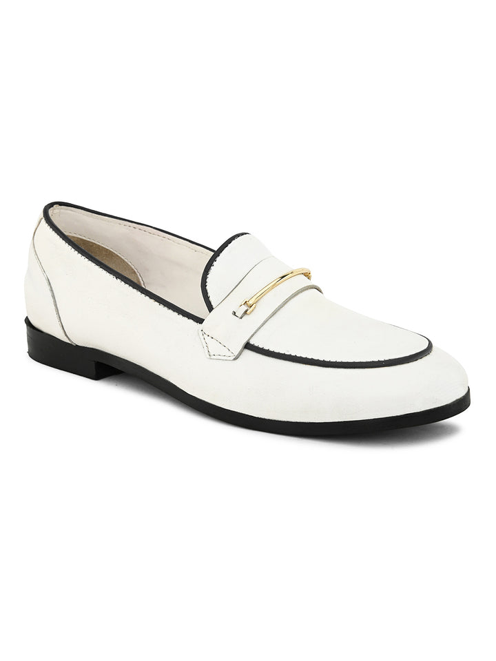 CARLO ROMANO BY WASAN WHITE COLOUR MOCCASIN SHOE FOR WOMEN