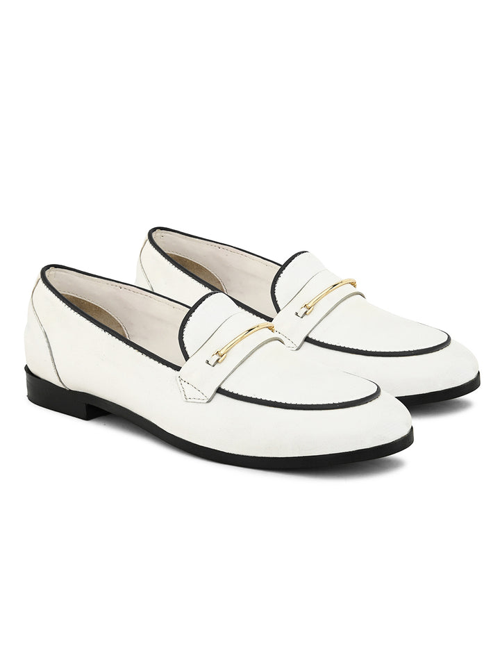 CARLO ROMANO BY WASAN WHITE COLOUR MOCCASIN SHOE FOR WOMEN