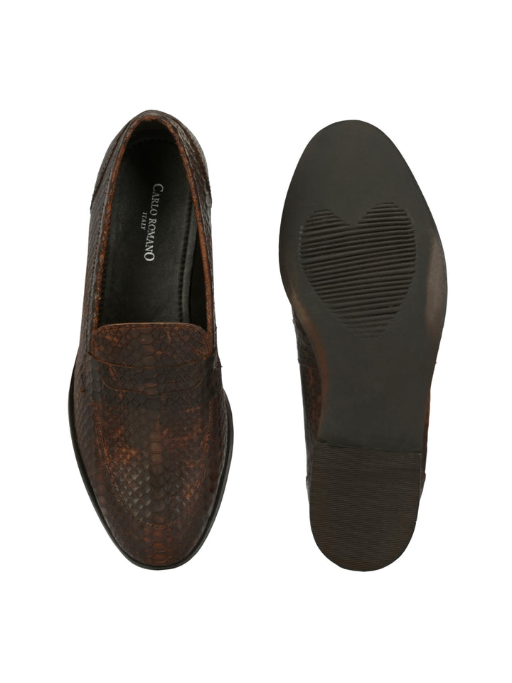 CARLO ROMANO BY WASAN BROWN COLOUR SLIPONS SHOES FOR WOMEN