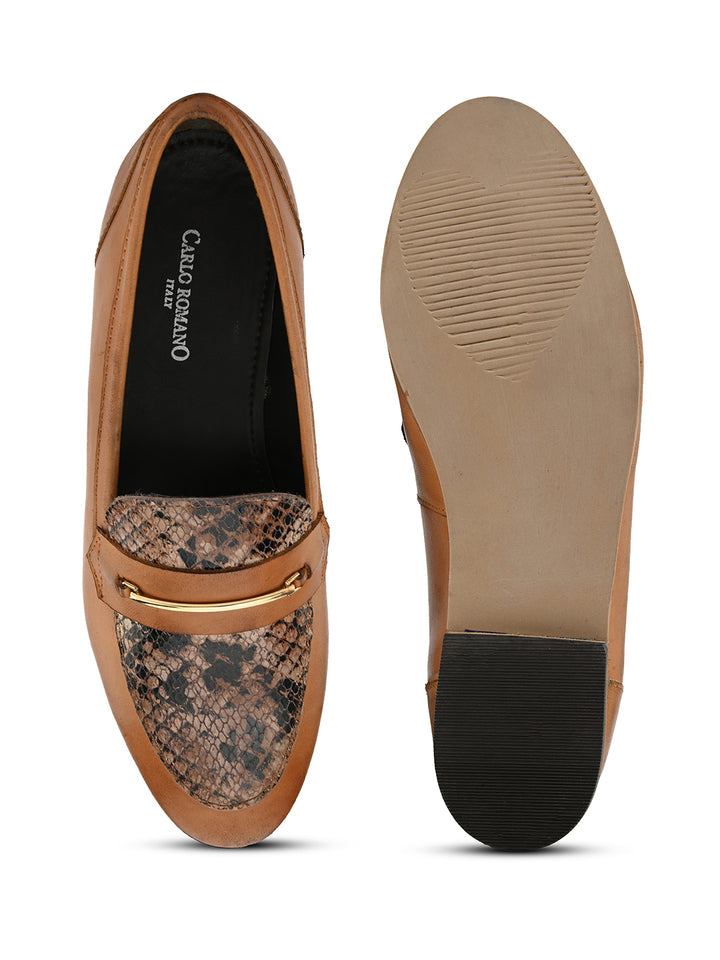 CARLO ROMANO BY WASAN BROWN COLOUR MOCCASIN SHOE FOR WOMEN