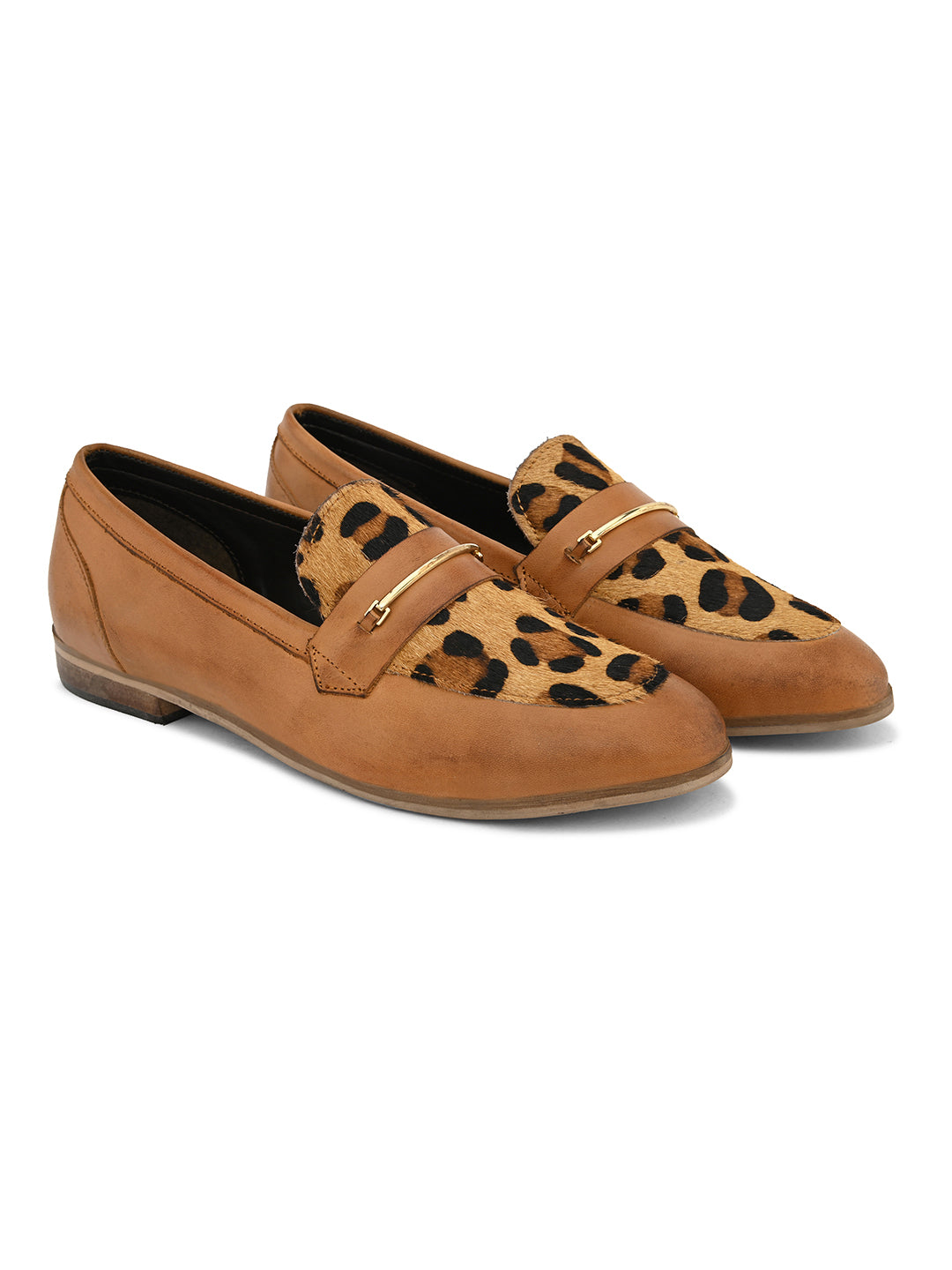 CARLO ROMANO BY WASAN TAN & BROWN COLOUR MOCCASIN SHOE FOR WOMEN