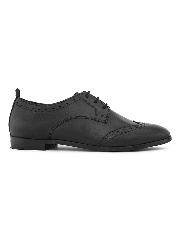 CARLO ROMANO BY WASAN BLACK COLOUR BROGUE SHOES FOR WOMEN