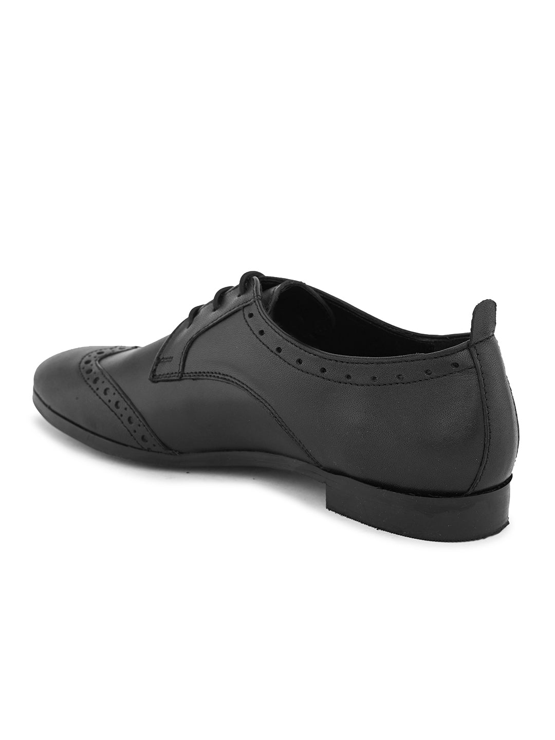 CARLO ROMANO BY WASAN BLACK COLOUR BROGUE SHOES FOR WOMEN