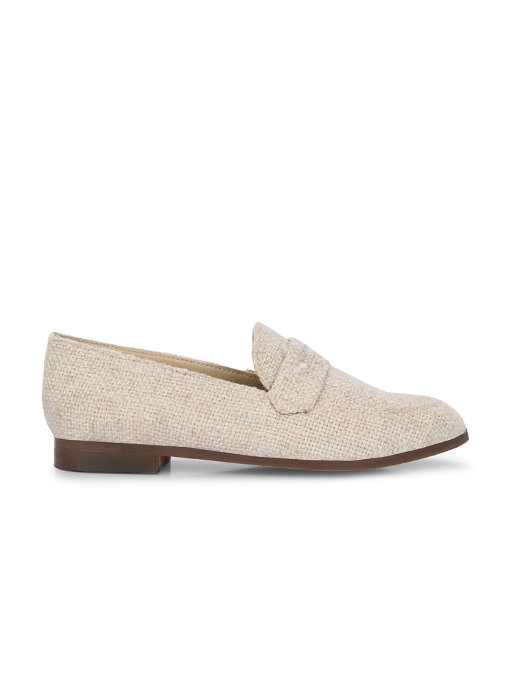 CARLO ROMANO WHITE COLOR SUPER COMFORTABLE LOAFER SHOES FOR WOMEN
