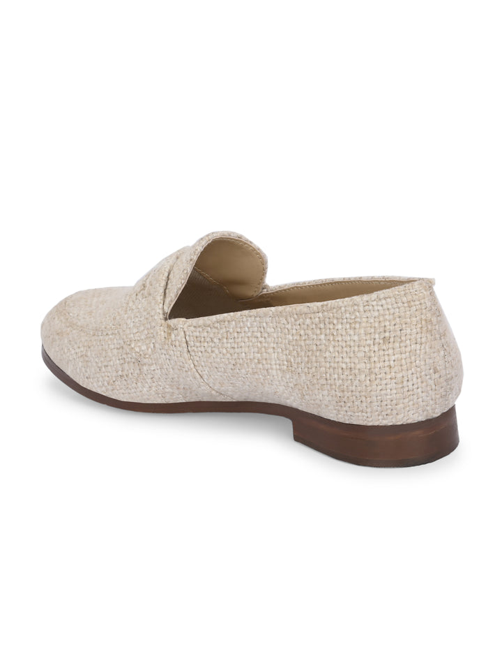 CARLO ROMANO WHITE COLOR SUPER COMFORTABLE LOAFER SHOES FOR WOMEN
