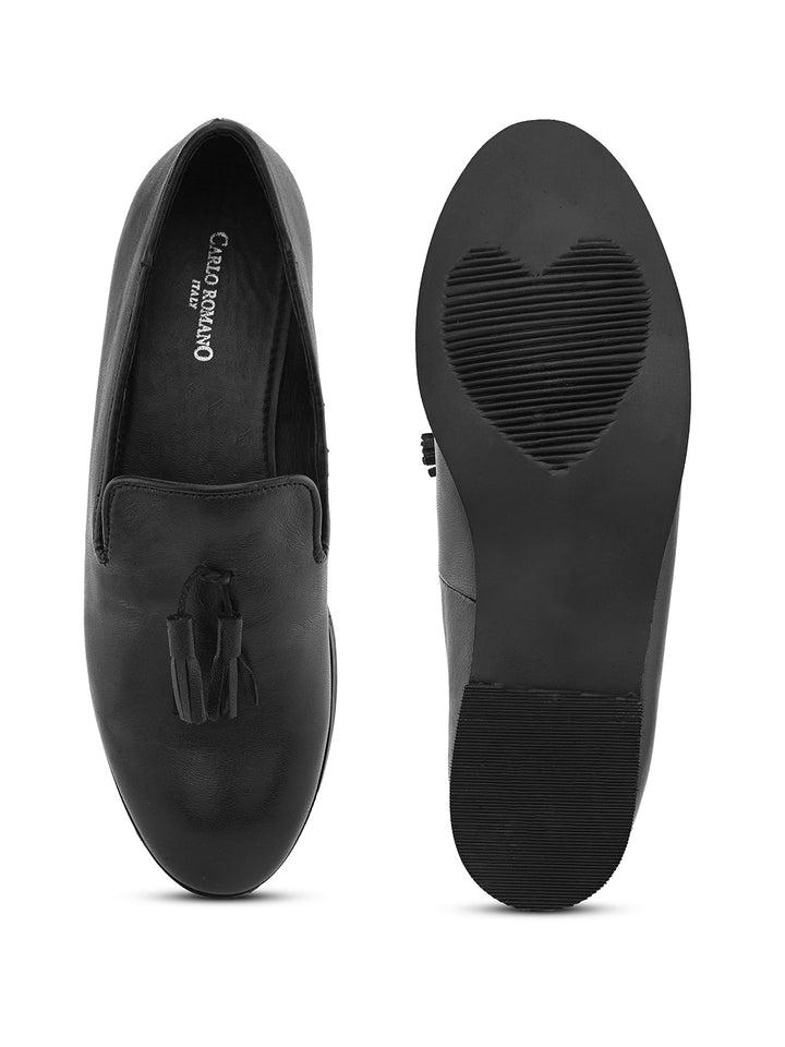 CARLO ROMANO BY WASAN BLACK COLOUR SLIP-ONS SHOE FOR WOMEN