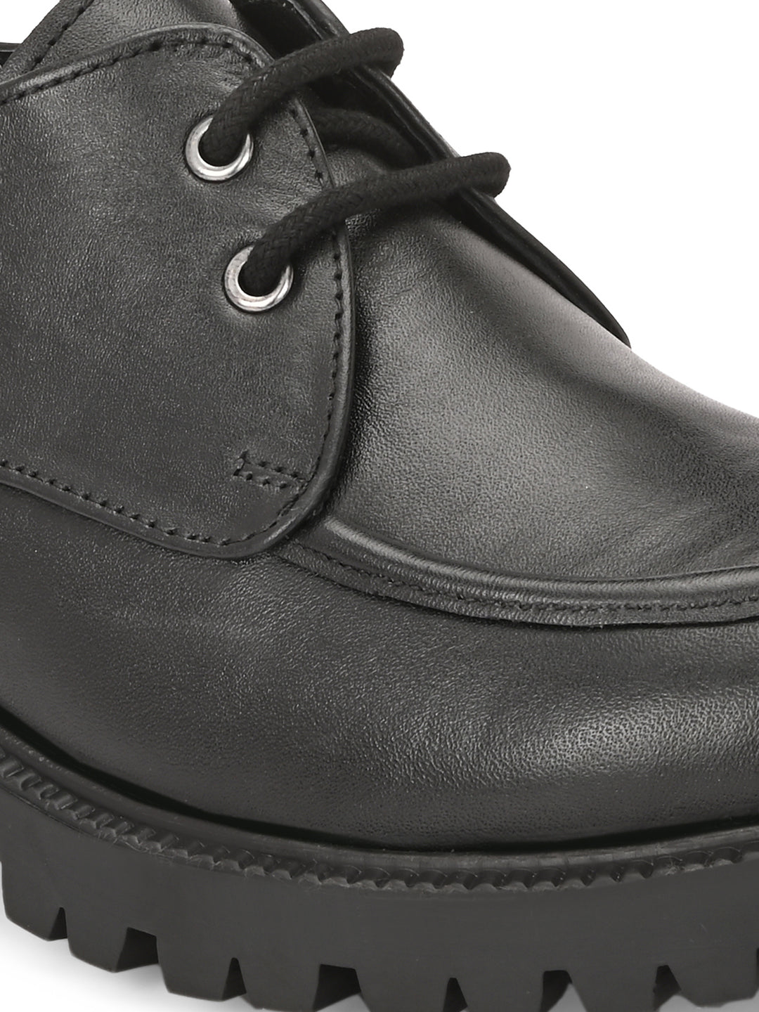 CARLO  ROMANO BY WASAN WOMEN'S GENUNIE LEATHER BLACK COLOUR LACE UP SHOE