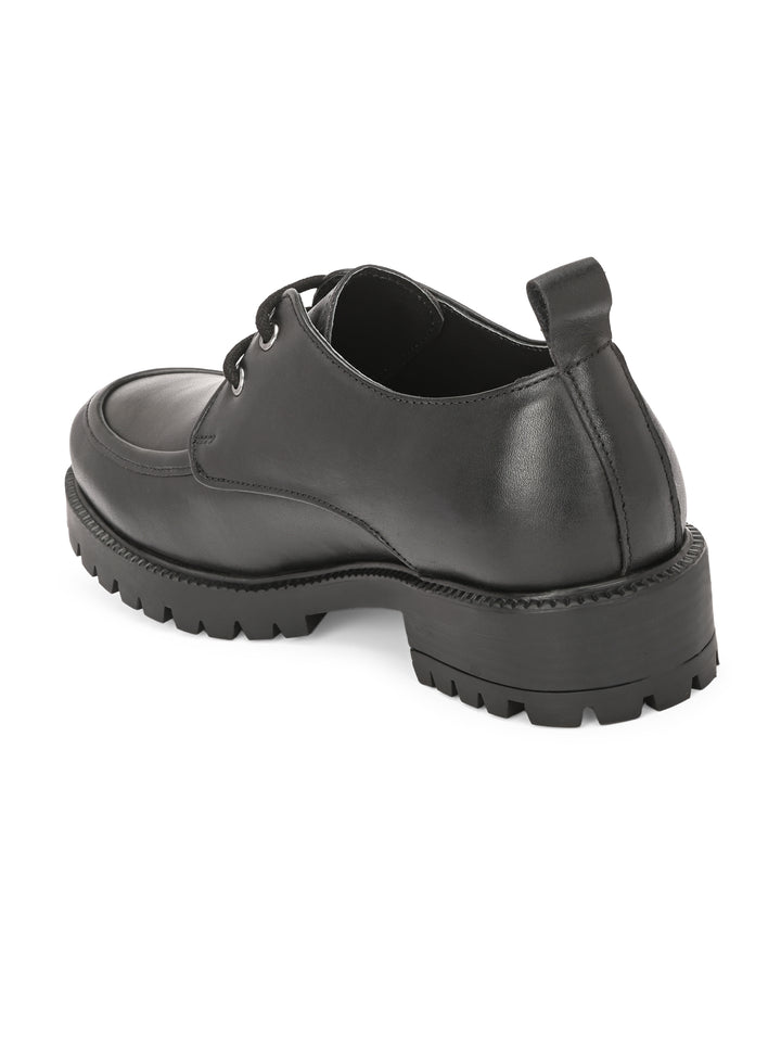 CARLO  ROMANO BY WASAN WOMEN'S GENUNIE LEATHER BLACK COLOUR LACE UP SHOE