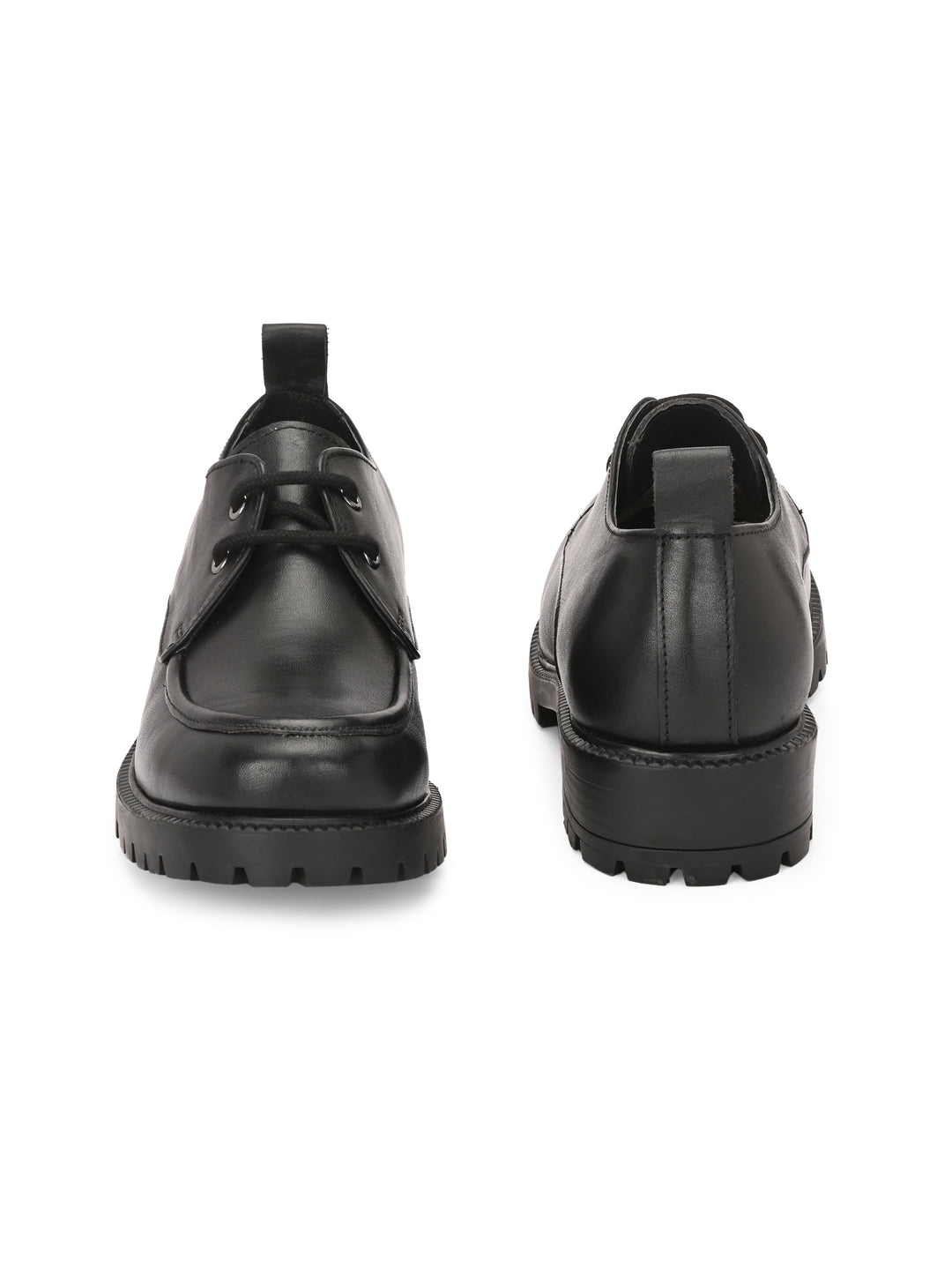 CARLO  ROMANO BY WASAN WOMEN'S GENUNIE LEATHER BLACK COLOUR LACE UP SHOE