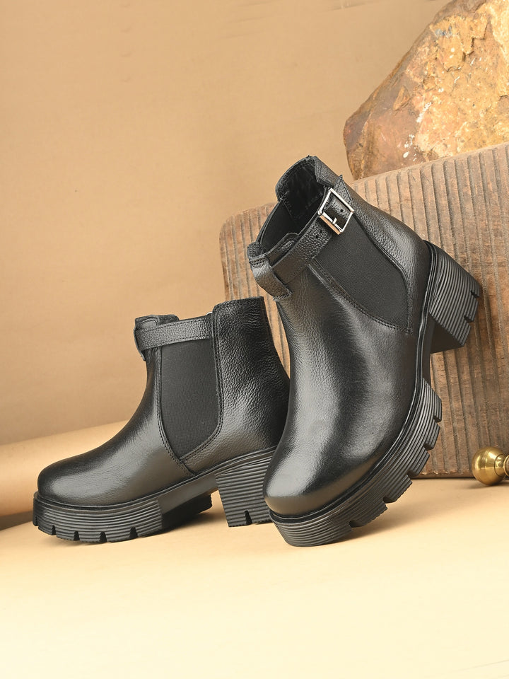 CARLO ROMANO BY WASAN WOMEN 'S GENUNIE LEATHER ANKLE BOOT