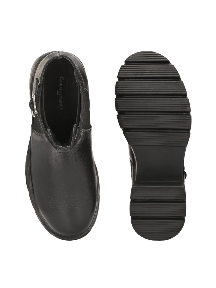 CARLO ROMANO BY WASAN WOMEN 'S GENUNIE LEATHER ANKLE BOOT