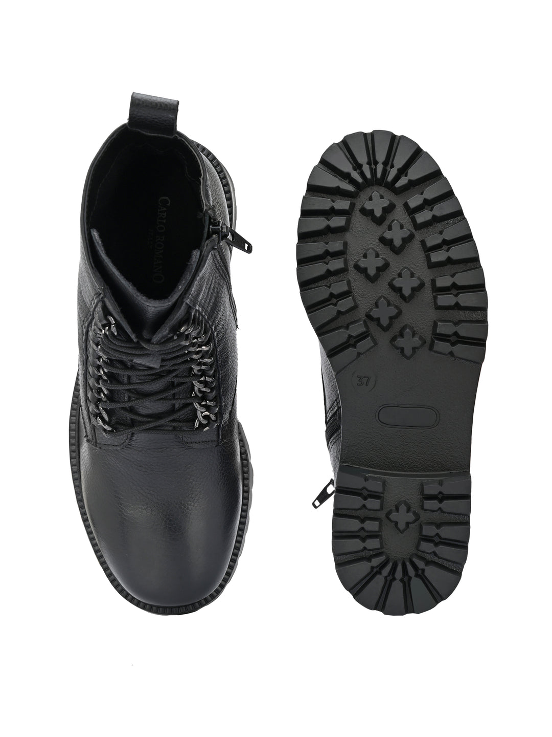 Carlo Romano by Wasan Shoes Women's Genuine Milled Leather Lace Up High Ankle Boot