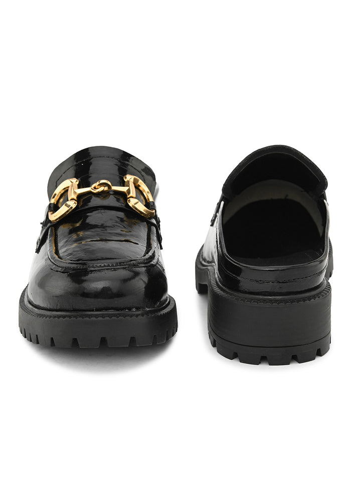 CARLO ROMANO BY WASAN BLACK COLOUR MULES FOR WOMEN